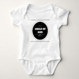 T-shirts "Eu sou uma criança Bodysuit cristão do bebê do