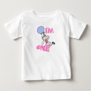 T-shirts Eu sou uma garota com uma figura no aniversário