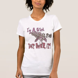 T-shirts Eu sou uma garota que eu peixe supera