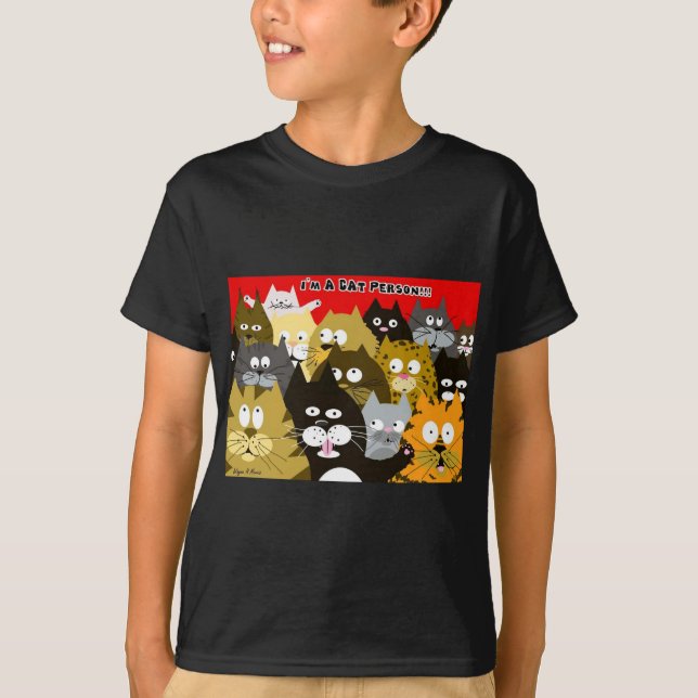 T-shirts Eu sou uma pessoa do gato! (Frente)
