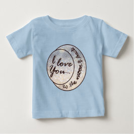 T-shirts Eu te amo à lua & à parte traseira