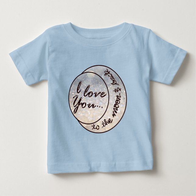 T-shirts Eu te amo à lua & à parte traseira (Frente)