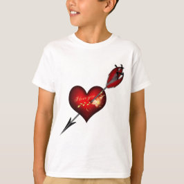T-shirts Eu te amo coração e flecha