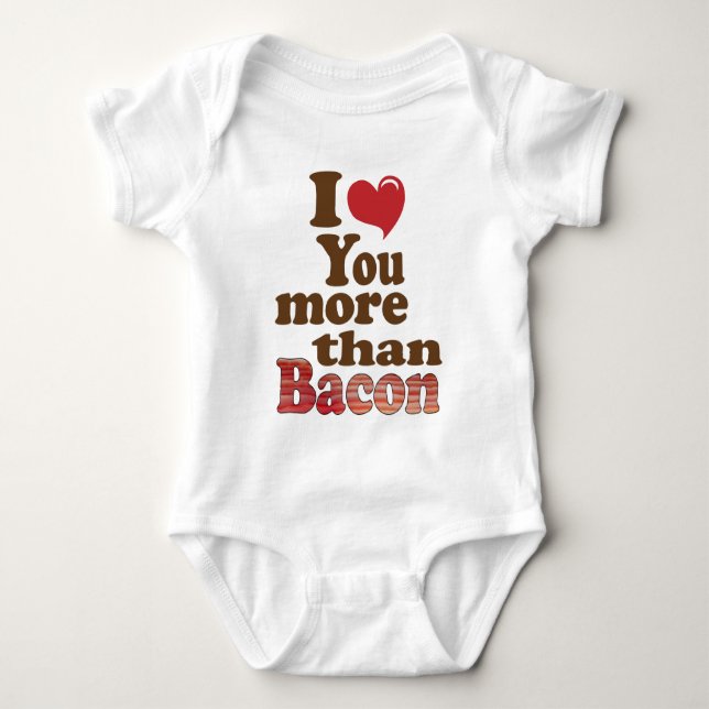 T-shirts Eu Te Amo Mais Que Bacon (Frente)