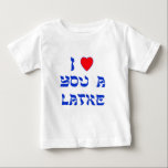 T-shirts Eu te amo um Latke<br><div class="desc">Grande presente de Chanukah para dizer a alguém quanto você os ama com um jogo em palavras com Latke!</div>