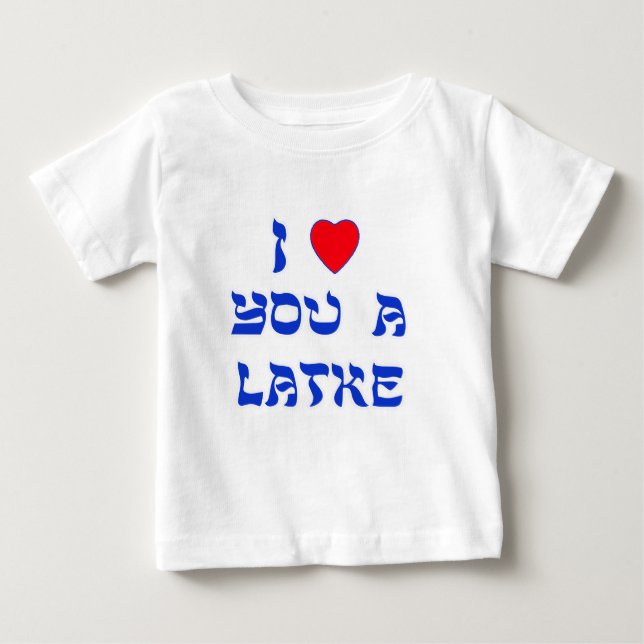T-shirts Eu te amo um Latke (Frente)