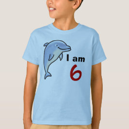 T-shirts Eu tenho 6 anos hoje (golfinho fofo)