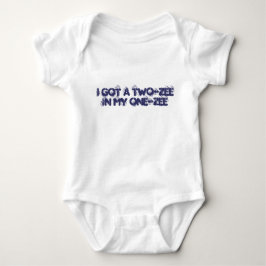 T-shirts "Eu tenho duas zonas no meu único zee" Baby onezee
