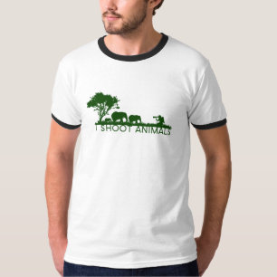 T-shirts eu tiro animais