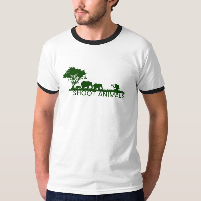 T-shirts eu tiro animais (Frente)