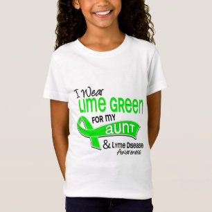 T-shirts Eu visto a doença da tia Lyme do verde limão 42