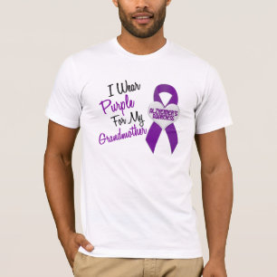 T-shirts Eu visto a doença de Alzheimer roxa da fita