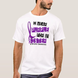 T-shirts Eu visto a epilepsia roxa da irmã