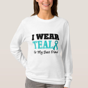 T-shirts Eu visto a fita da cerceta para meu melhor amigo