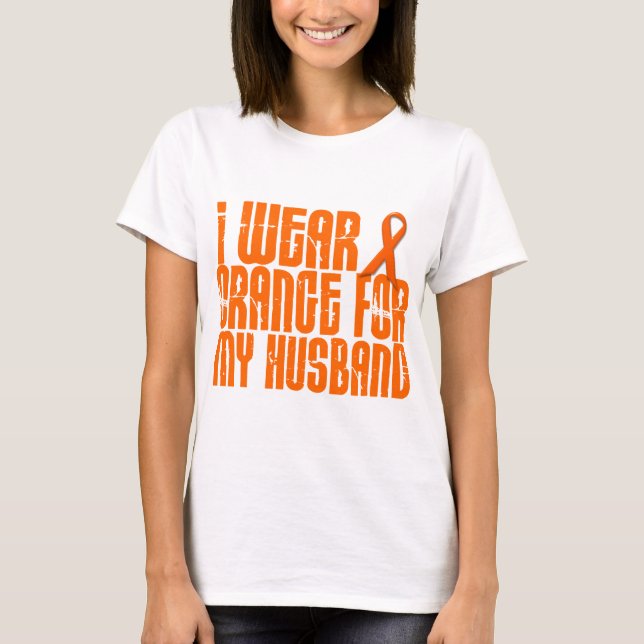T-shirts Eu visto a laranja para meu marido 16 (Frente)