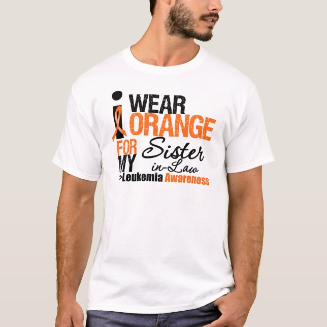 T-shirts Eu visto a laranja para minha cunhada (Frente)