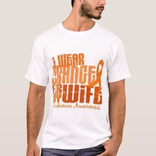T-shirts Eu visto a laranja para minha leucemia da esposa