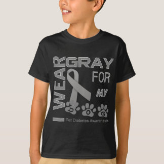 T-shirts Eu visto cinzas para o meu cão Pet Diabetes Sensib