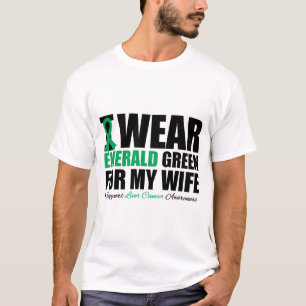 T-shirts Eu Visto Fita De Câncer de figado Para Minha Mulh