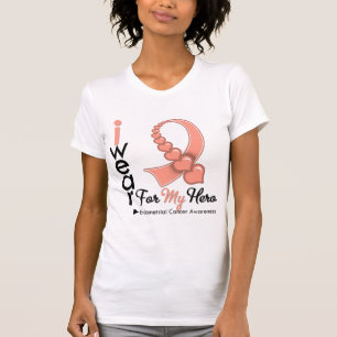 T-shirts Eu Visto Fita De Cancer Endometrial Para O Meu Her