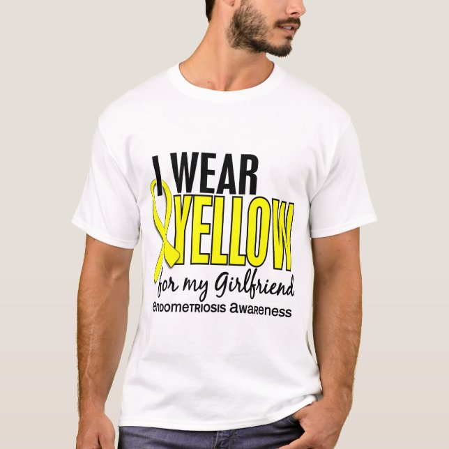 T-shirts Eu visto o amarelo para minha endometriose do (Frente)