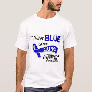 T-shirts Eu visto o azul para a cura 42 Spondylitis