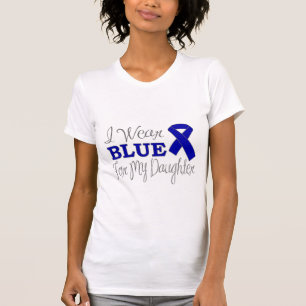 T-shirts Eu visto o azul para minha filha (a fita azul)