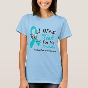 T-shirts Eu visto o câncer de ovário da mãe da fita da