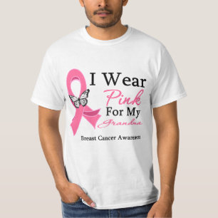T-shirts Eu visto o cancro da mama cor-de-rosa da avó da
