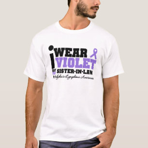 T-shirts Eu visto o linfoma violeta de Hodgkins da cunhada