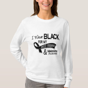 T-shirts Eu visto o preto para minha melanoma do melhor
