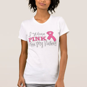 T-shirts Eu visto o rosa para meus pacientes (fita