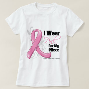 T-shirts Eu visto o rosa para minha sobrinha - consciência