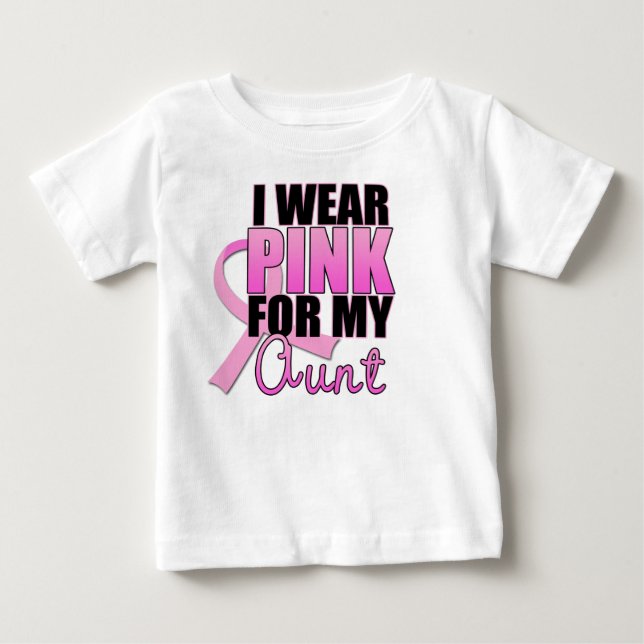 T-shirts Eu visto o rosa para minha tia (Frente)