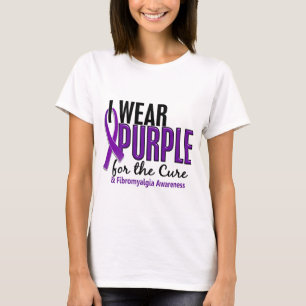 T-shirts Eu visto o roxo para a fibromialgia da cura 10