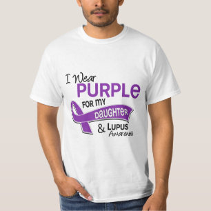 T-shirts Eu visto o roxo para meu lúpus da filha 42