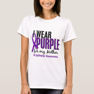 T-shirts Eu visto o roxo para minha epilepsia da mãe 10
