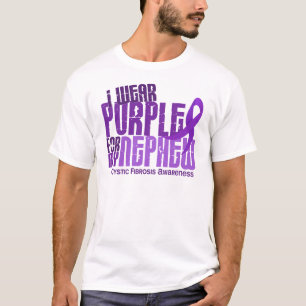 T-shirts Eu visto o roxo para minha fibrose cística do