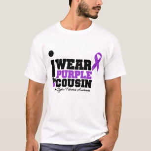 T-shirts Eu visto o roxo para minha fibrose cística do