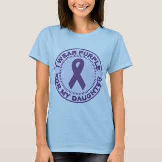 T-shirts Eu visto o roxo para minha filha