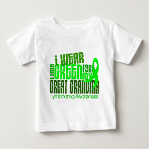 T-shirts Eu visto o verde limão para o grande linfoma da