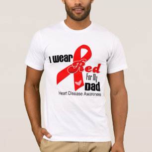 T-shirts Eu visto o vermelho para minha doença cardíaca d