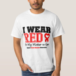 T-shirts Eu visto o vermelho para minha sogra