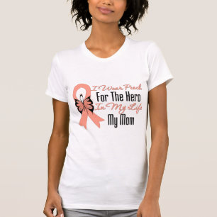 T-shirts Eu Visto Peach pelo Herói em Minha Vida... Minha M