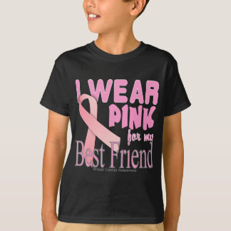 T-shirts Eu visto rosa para meu melhor amigo Cancer de mama