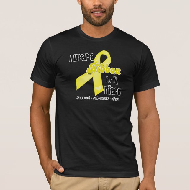 T-shirts Eu Visto uma fita para a minha sobrinha - Sarcoma (Frente)