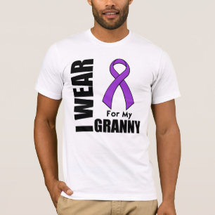 T-shirts Eu Visto uma fita roxa para minha avó