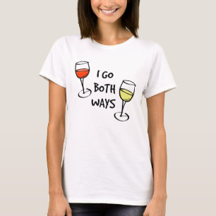 T-shirts Eu vou ambos os vidros de vinho das maneiras