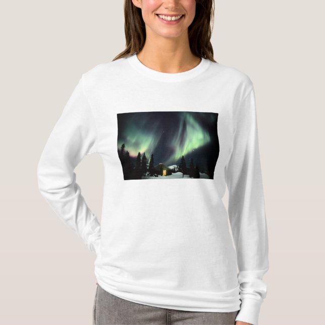 T-shirts EUA, Alasca, Chena Hot Springs. Aurora (Frente)