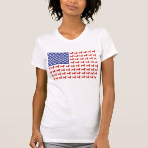 T-shirts EUA Dachshund American Flag